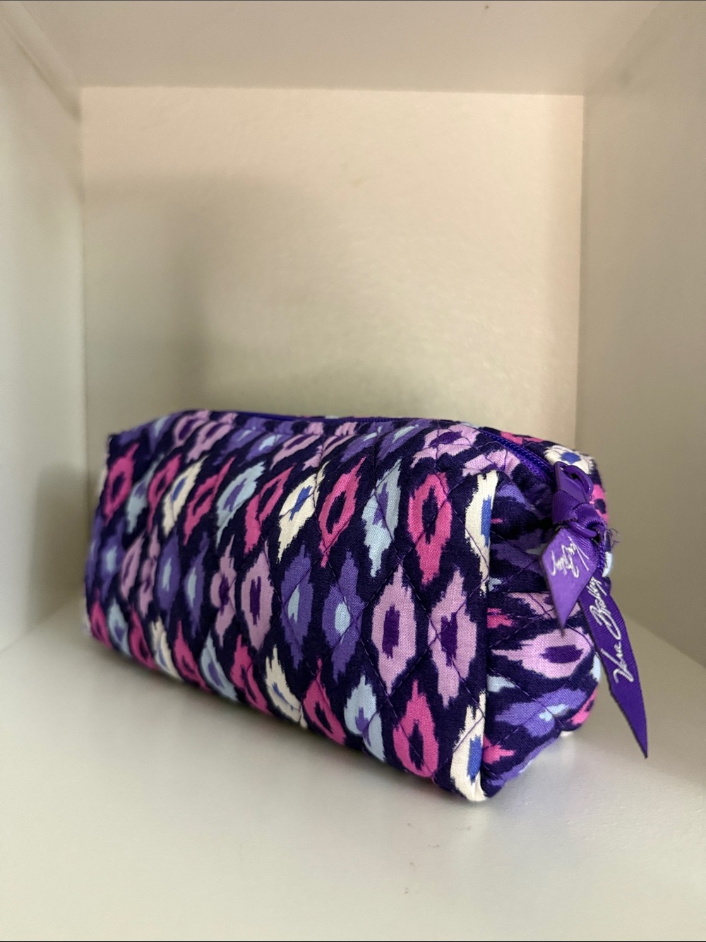 S Vera Bradley Purple and Pink Patterned Cosmetic Bag - Cute!